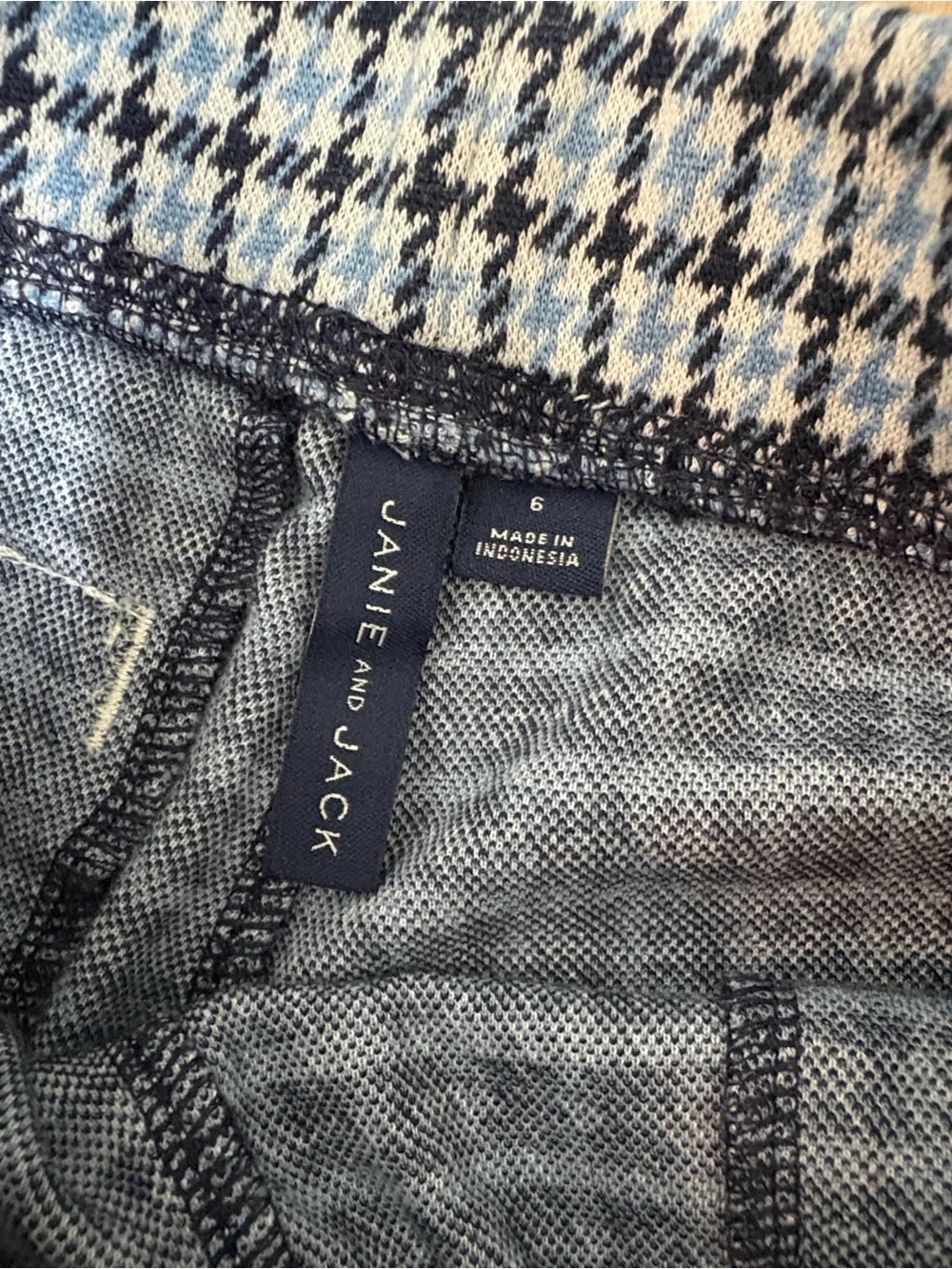 Janie and Jack Black and White Houndstooth boys Casual Pants